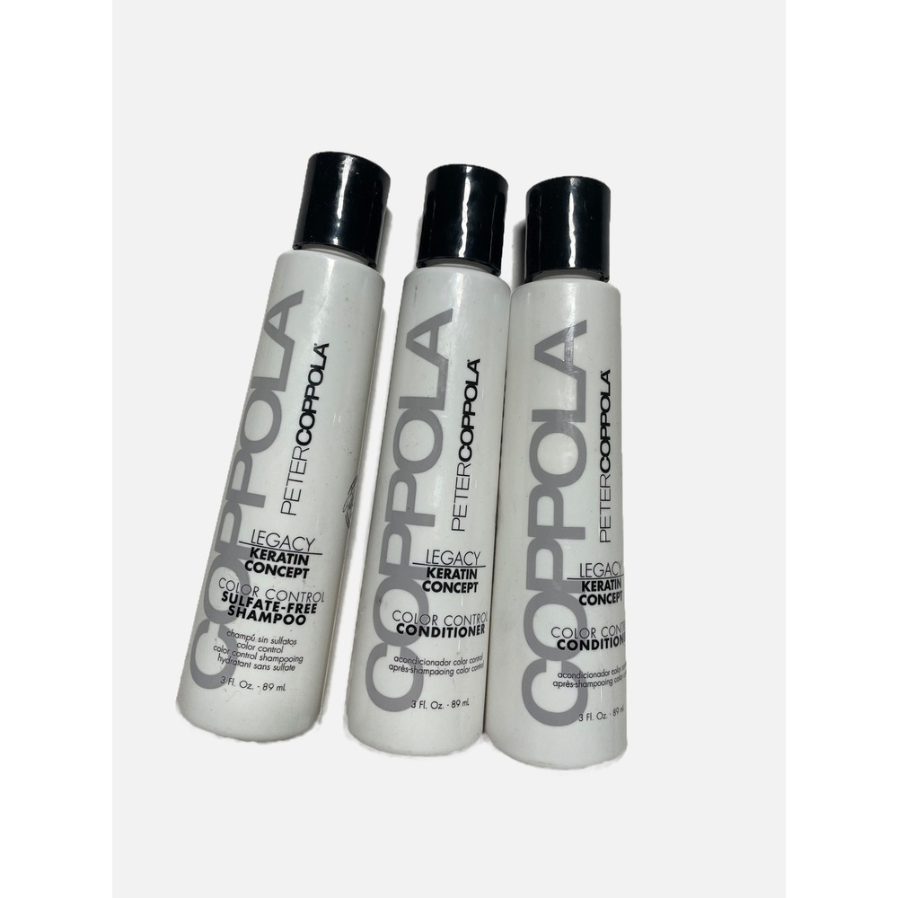 Peter Coppola Shampoo & Conditioner Set Unisex 3oz White Keratin Color Control